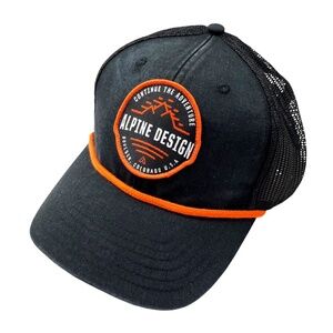 NWOT Alpine Design Continue the Adventure Logo Patch Corded Mesh Trucker Hat